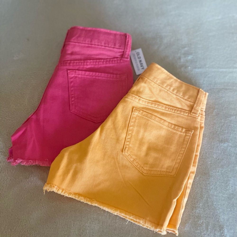 Old Navy High Rise Girls Denim Shorts - Size 8 - Picture 2 of 9